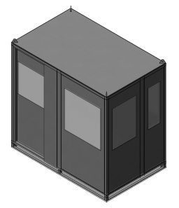 5x8 Guard Shack Sliding Door