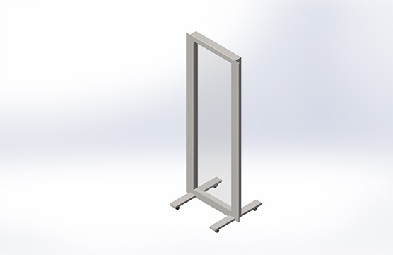 Ballistic Glass Partition Assembly ISO View-2-1