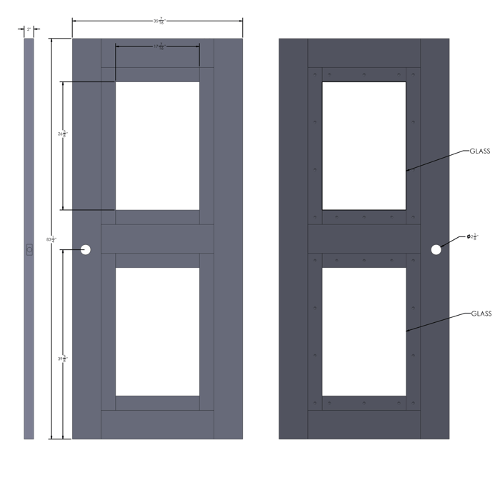 Defend tX - Aluminum Door - Full Slab