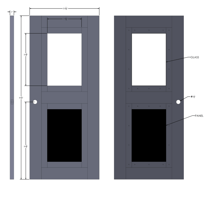 Defend tX - Aluminum Door - Half Lite