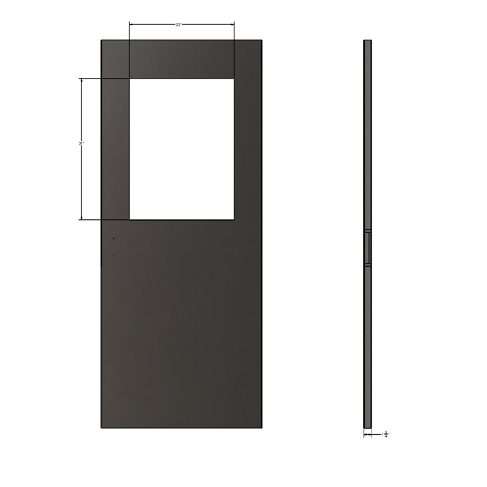 Defend tX Steel Security Door - Half Lite