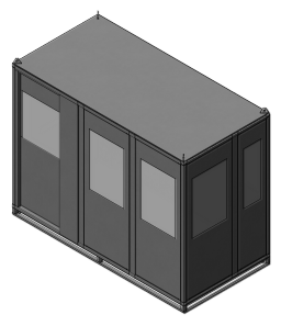 5x10 Guard Shack Sliding Door