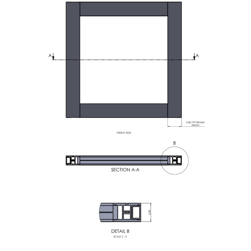 aluminum window drawing