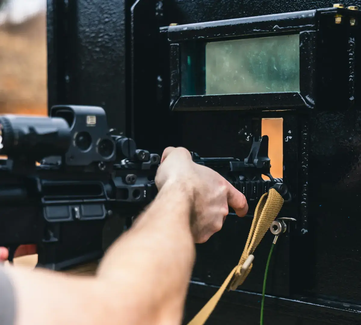 mobile-ballistic-shield-viewport-gun-port-use